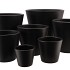 VINCI MATT BLACK CONTAINER POT 34X28CM