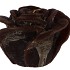 CANDLE ROOS CHOCO 14X12CM NM