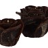 CANDLE ROOS CHOCO 14X12CM NM