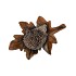 HEDGEHOG POLY ON LEAF NATURAL 10CM NM