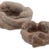 CONCRETE GOLD HANDS 19X17X10CM