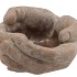 CONCRETE GOLD HANDS 24X22X12CM