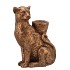 DECO LEOPARD BRONZE KANDELAAR 11X6X15CM