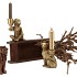DECO MONKEY BRONZE KANDELAAR 11X6X15CM