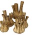 AGLIO GOLD VASE 26X35CM