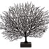 DECO CORAL LEAF BLACK 50X45CM