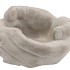 CONCRETE SAINT HANDS GREY 24X22X12CM NM