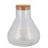 GLASS MILK BOTTLE ROCA CLEAR CORK 22X25CM