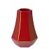 DAIRA PEARL CERISE VASE FACET LOW 11X10X16CM