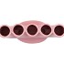 BUKAN PINK MAT 5-TUBE VAAS 21X9X20CM