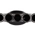 BUKAN BLACK MAT 5-TUBE VAAS 30X13X26CM