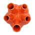 AGLIO SHINY ORANGE VASE 22X28CM NM
