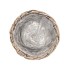 WICKER BASKET POT + ZINC GREY 15X10CM