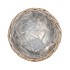 WICKER BASKET POT + ZINC GREY 18X15CM