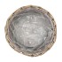 WICKER BASKET POT + ZINC GREY 20X18CM