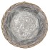 WICKER BASKET POT + ZINC GREY 25X20CM