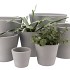 VINCI MATT GREY CONTAINER POT 21X19CM