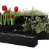 WOOD RECTANGLE BLACK 37X9X8CM