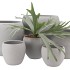 VINCI MATT GREY FLOWER POT 14X13CM