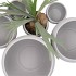 VINCI MATT GREY FLOWER POT 14X11CM