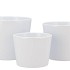 CERAMIC WHITE SHINY POT 11CM