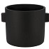 CONCRETE EARS BLACK POT 24X19CM