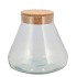 GLASS MILK BOTTLE ROCA CLEAR CORK 17X17CM