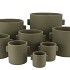 CONCRETE EARS ARMY GREEN POT 11X8CM