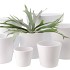 VINCI MATT WHITE CONTAINER POT 15X13CM