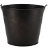 ZINC BASIC BLACK BUCKET 19X16CM