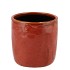 IRON STONE RED GLAZED POT 13X13CM
