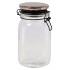 AMBER GLASS JAR WITH LID ROSE 11X22CM