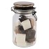 AMBER GLASS JAR WITH LID ROSE 11X22CM