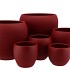 VINCI RED VELVET FLOWER POT 17X15CM