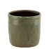 IRON STONE GREEN GLAZED POT 12X11CM NM