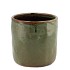 IRON STONE GREEN GLAZED POT 13X13CM NM