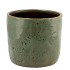 IRON STONE GREEN GLAZED POT 16X15CM NM