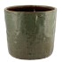 IRON STONE GREEN GLAZED POT 21X19CM NM