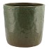 IRON STONE GREEN GLAZED POT 24X23CM NM