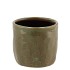 IRON STONE GREEN GLAZED POT 9X8CM NM