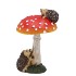 HEDGEHOGS 2 POLY ON MUSHROOM 7X7X11CM P/1NM