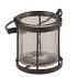 METAL RACK GREY LANTERN 11X11X23CM