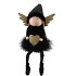 FLUFFY ENGEL STAAND BLACK/GOLD 17X10X35CM