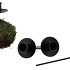 DOBRA BLACK METAL CANDLE PLUG 6X6X13CM S/4 NM