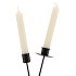 DOBRA BLACK METAL CANDLE PLUG 6X6X13CM S/4 NM