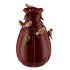 BIRD VASE BORDEAUX 22X25X37CM