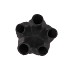 AGLIO MATT BLACK VASE 13X16CM