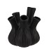 AGLIO MATT BLACK VASE 17X20CM