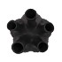 AGLIO MATT BLACK VASE 17X20CM