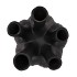 AGLIO MATT BLACK VASE 20X25CM